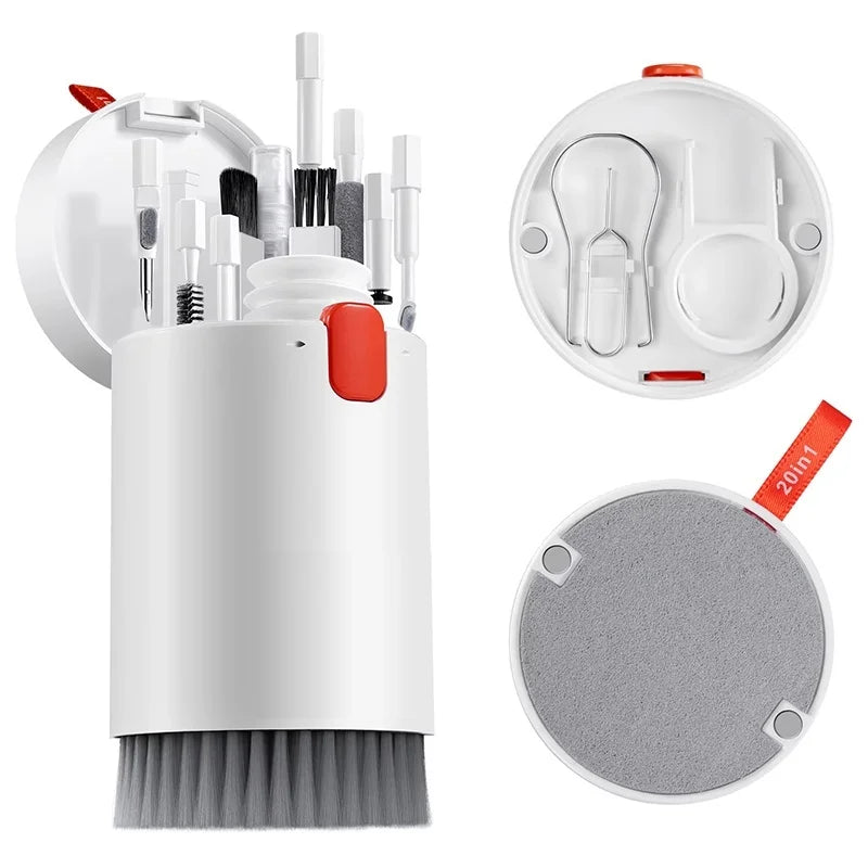 20-in-1 Cleaner Kit Computer Keyboard Cleaning Brush Headphones Camera Phone PC Cleaning Pen Screen Cleaning Tools Keycap Puller