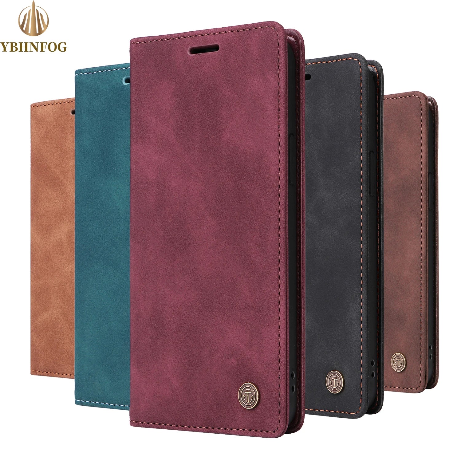 Leather Flip Phone Case For Samsung Galaxy S10 Plus S20 S21 FE S22 S23 S24 S25 S26 Ultra Note 20 Ultra Luxury Wallet Cover