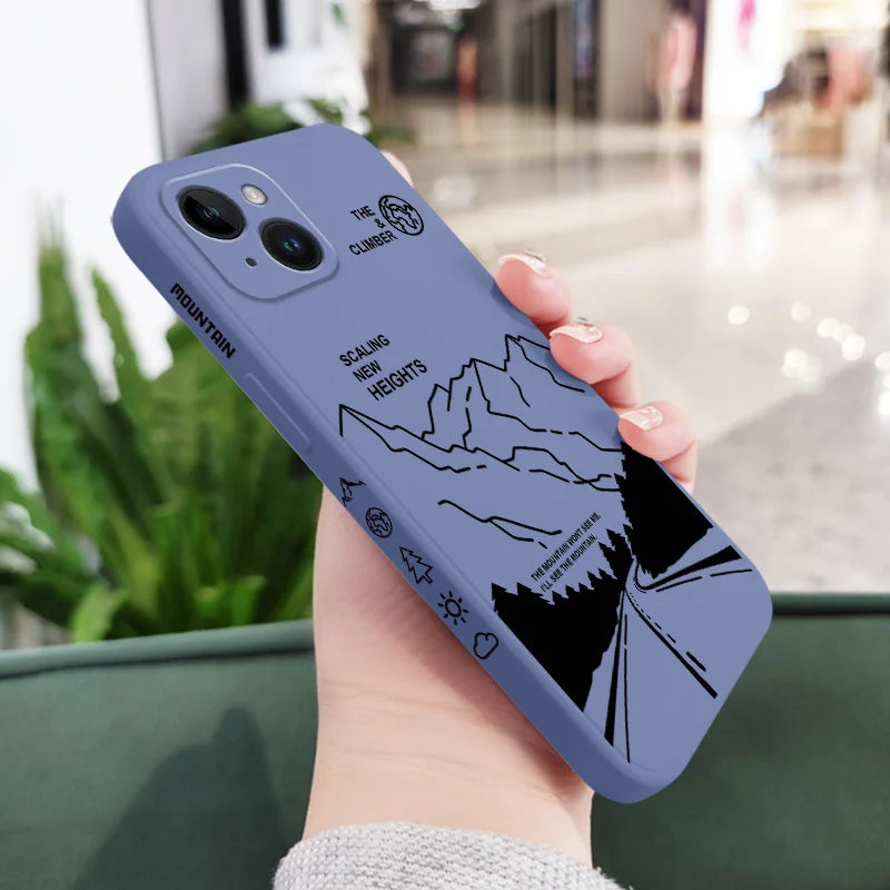 Climb Mountains Phone Case For iPhone  17 Air 16E 16 15 14 13 12 11 X XR XS   Plus Pro Max Mini Silicone Cover