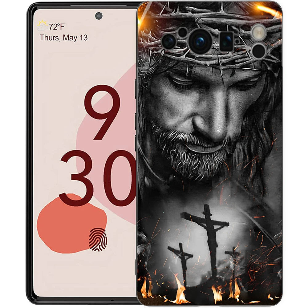 Faith Christian Religious Jesus Clear For Google Pixel 9 8 7 6 7A 6A Pro Shockproof Soft TPU Cover Pixel 9 Pro XL Phone Case Bag