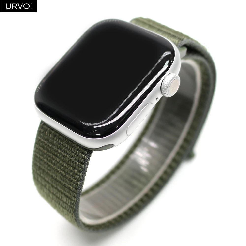 URVOI Sport Loop for Apple Watch Ultra 4 3 2 Series 12 11 10 9 SE3 Nylon Strap for iWatch Sport Band Hook&Loop Fastener 46 49mm