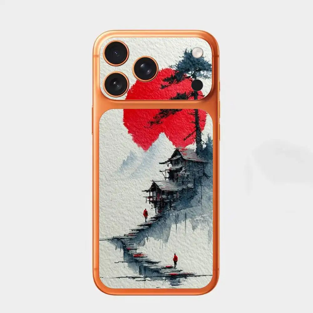By The Mountainside   For iPhone 17pro,17pro max Carmere and Back Cover Decal Wrap Skin Colorful Rear Protective Sticker Film