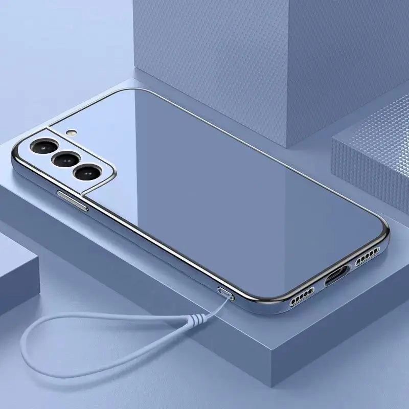 For Samsung S21 Case Galaxy S21+ Luxury Square Plating Galaxy S21 Plus S21 FE Phone Case ShockProof Soft TPU Silicone Back Cover
