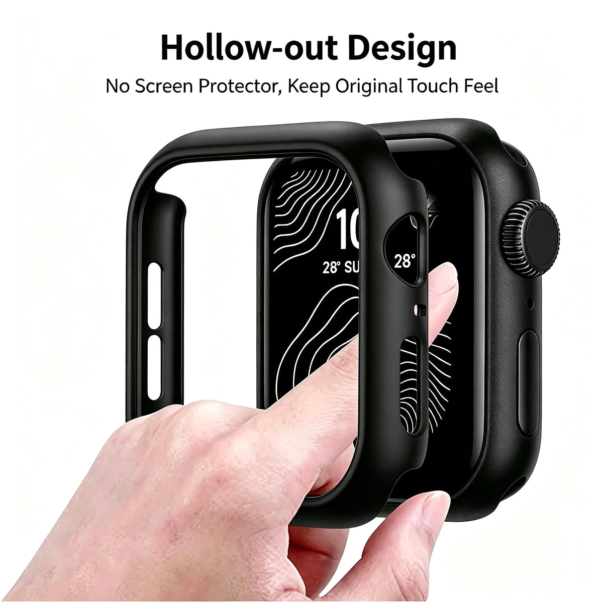 Case for Apple Watch Series 12 47mm 43mm 46 44 40 45 49 mm  Accessories PC Protector bumper iWatch Cover 12 11 SE 10 9 8 7 Ultra