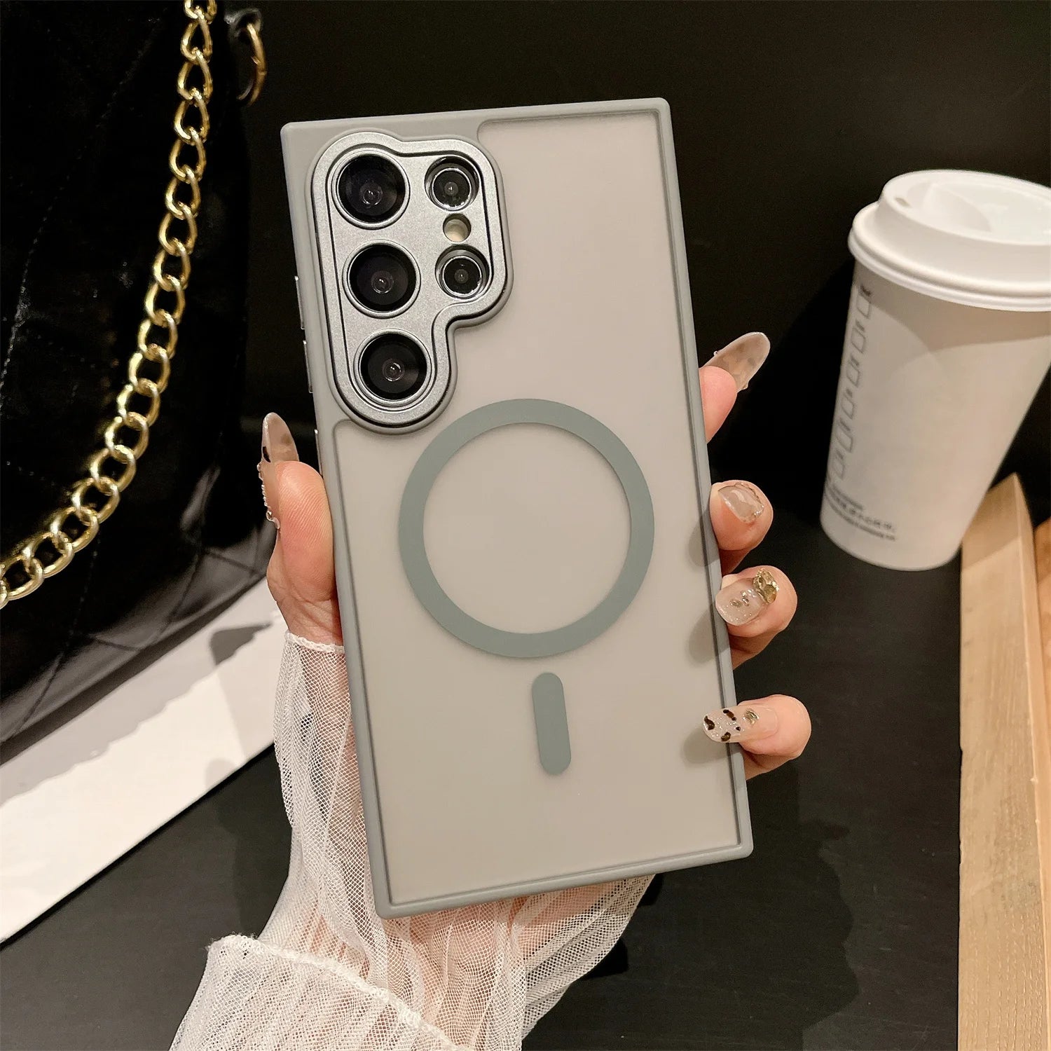 Matte Armor Translucent Magnetic Case for Samsung Galaxy S26 Ultra S26PLus S26 for Magsafe Wireless Charge Shockproof Cover