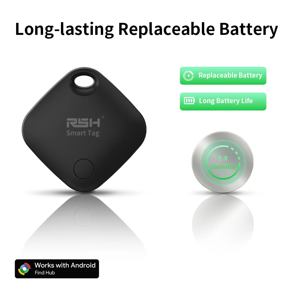 4PCS Security Tracker Android Anti Loss Smart Tag via Google's Find Hub Navigation Finder Locator for Xiaomi Samsung Pixel Vivo