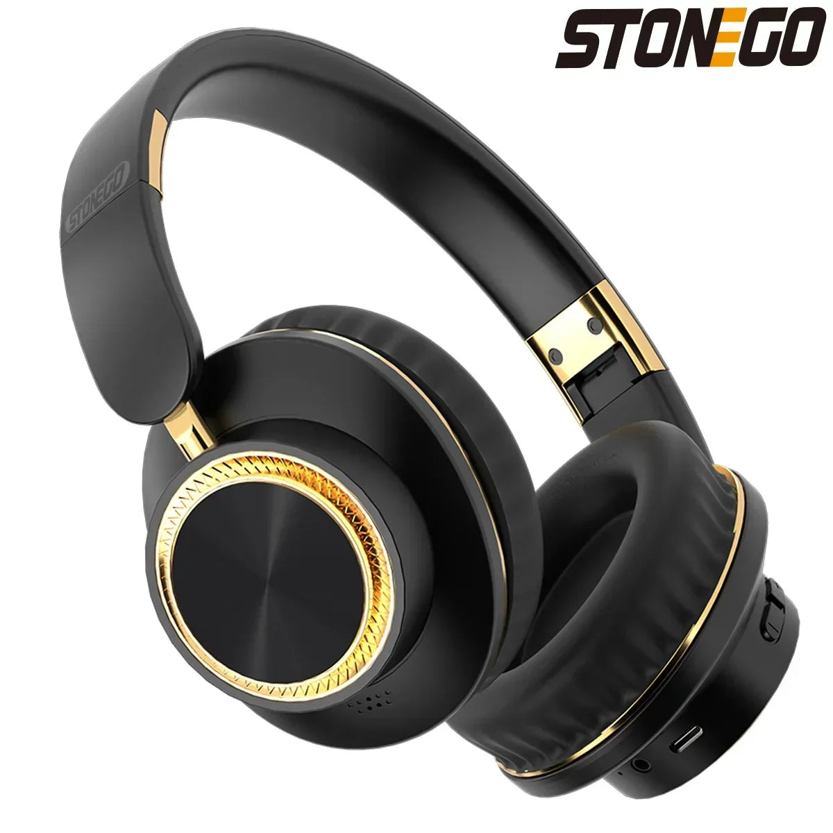 Wireless Bluetooth Over Ear Headphones Foldable Stereo with 40mm Driver for HiFi Sound Quality and Heavy Bass Built in Microphone Ideal for Gaming PC and Phone Long Battery Life Stable Wireless Connection