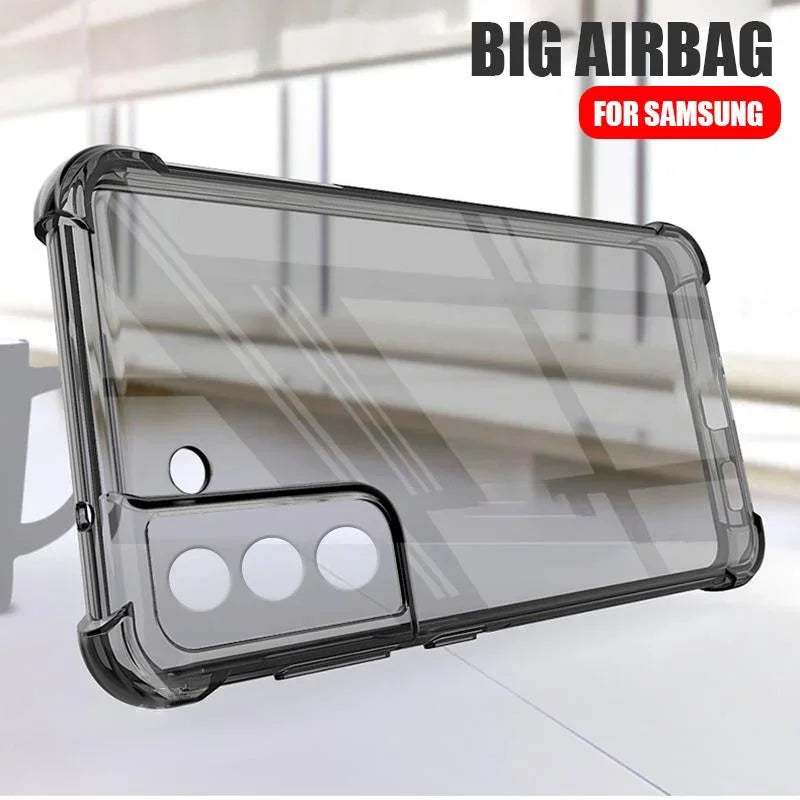 Shockproof Transparent Soft Case For Samsung Galaxy S25 ULTRA S24 S23 S20 S21 FE S22 Plus Note 20U Clear Ultra Thin TPU Shell